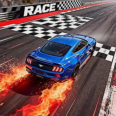 Drag Race 3D online browser game cover on Paymygame