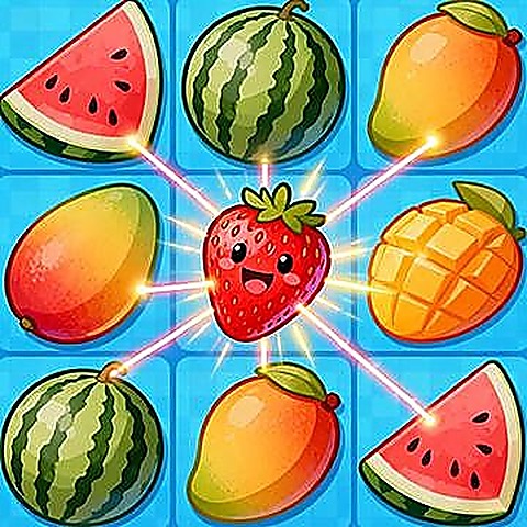 Fruits Match 3 online browser game cover on Paymygame